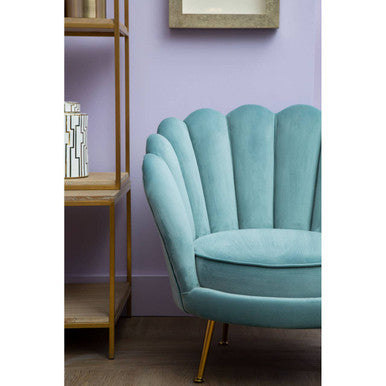 Ovala Blue Scalloped Chair