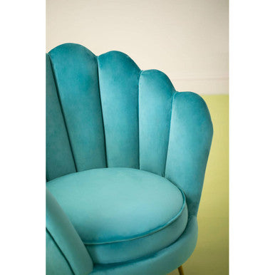 Ovala Blue Scalloped Chair