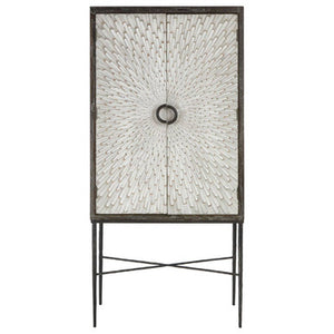 Milan Two Door Elm Wood Wine Cabinet