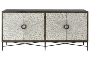 Milan 4 Door Recycled Elm Wood Sideboard