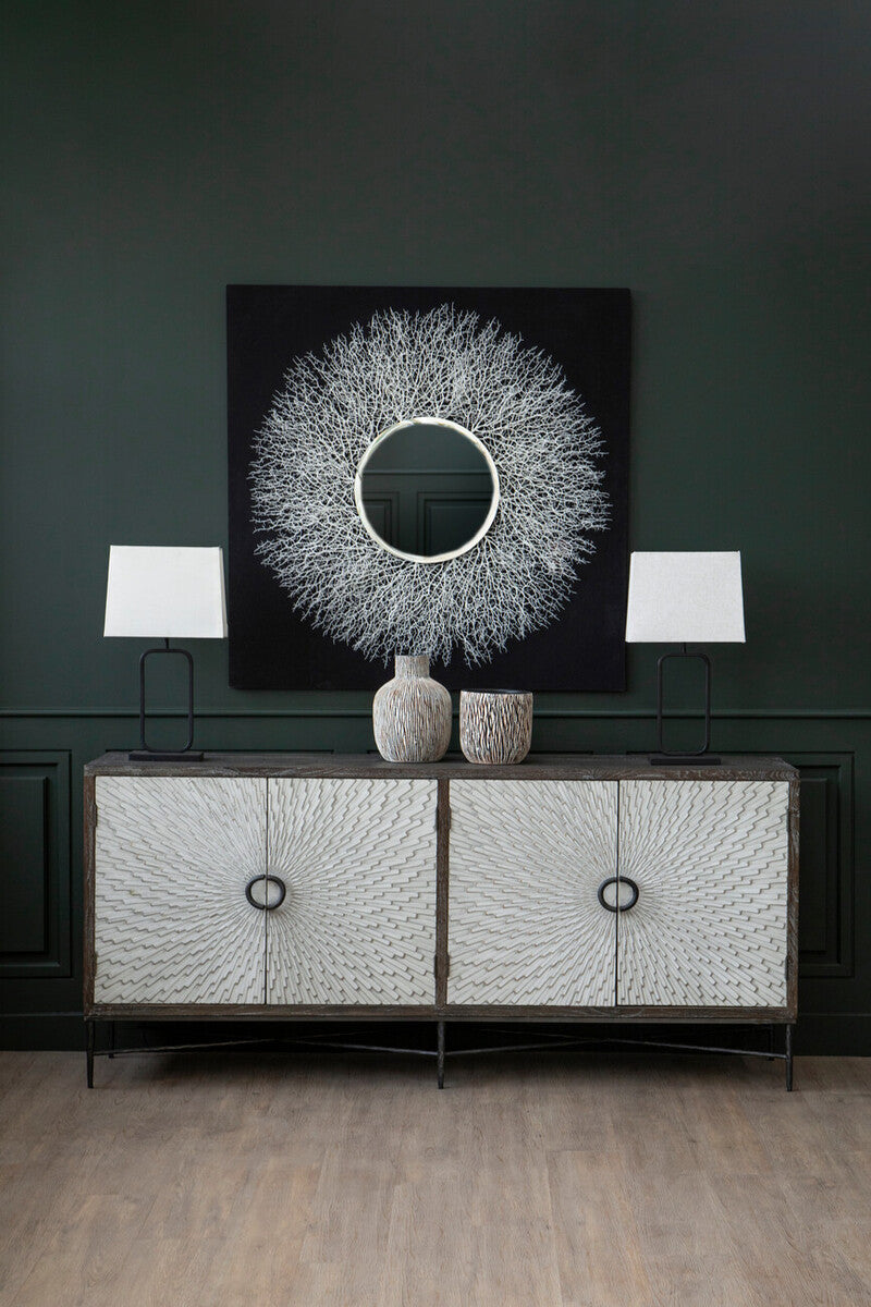 Milan 4 Door Recycled Elm Wood Sideboard