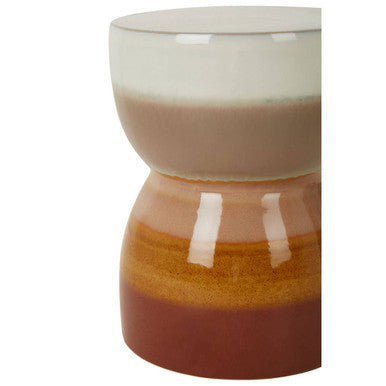 Sorrell Multicoloured Ceramic Table And Stool