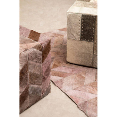 Safira Grey Pouffe