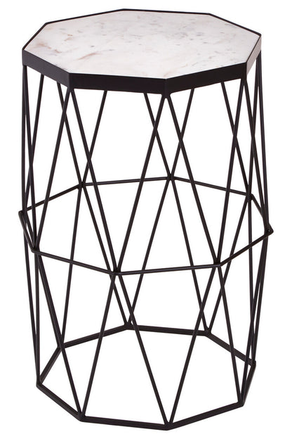Shalimar Octagonal Black Finish Side Table