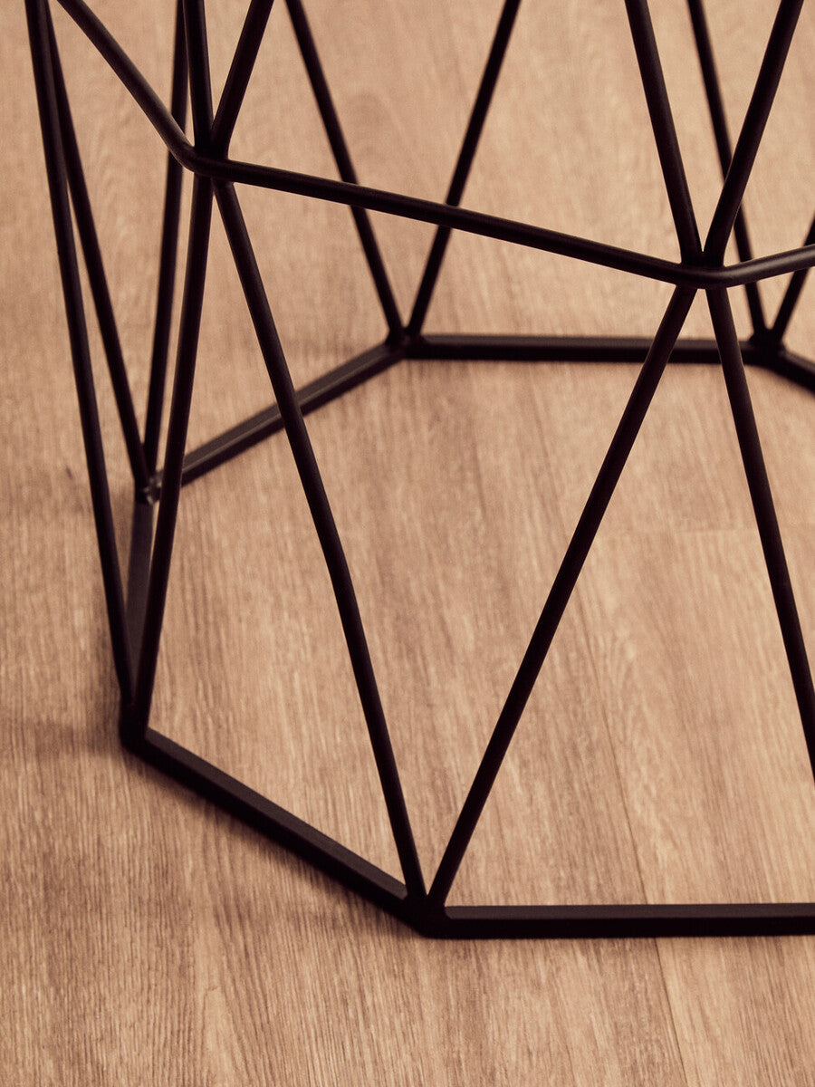 Shalimar Octagonal Black Finish Side Table