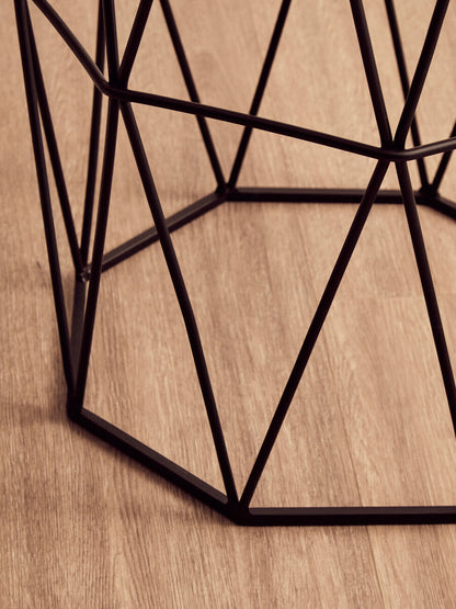 Shalimar Octagonal Black Finish Side Table