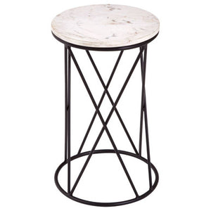 Shalimar Cross Design Round Side Table