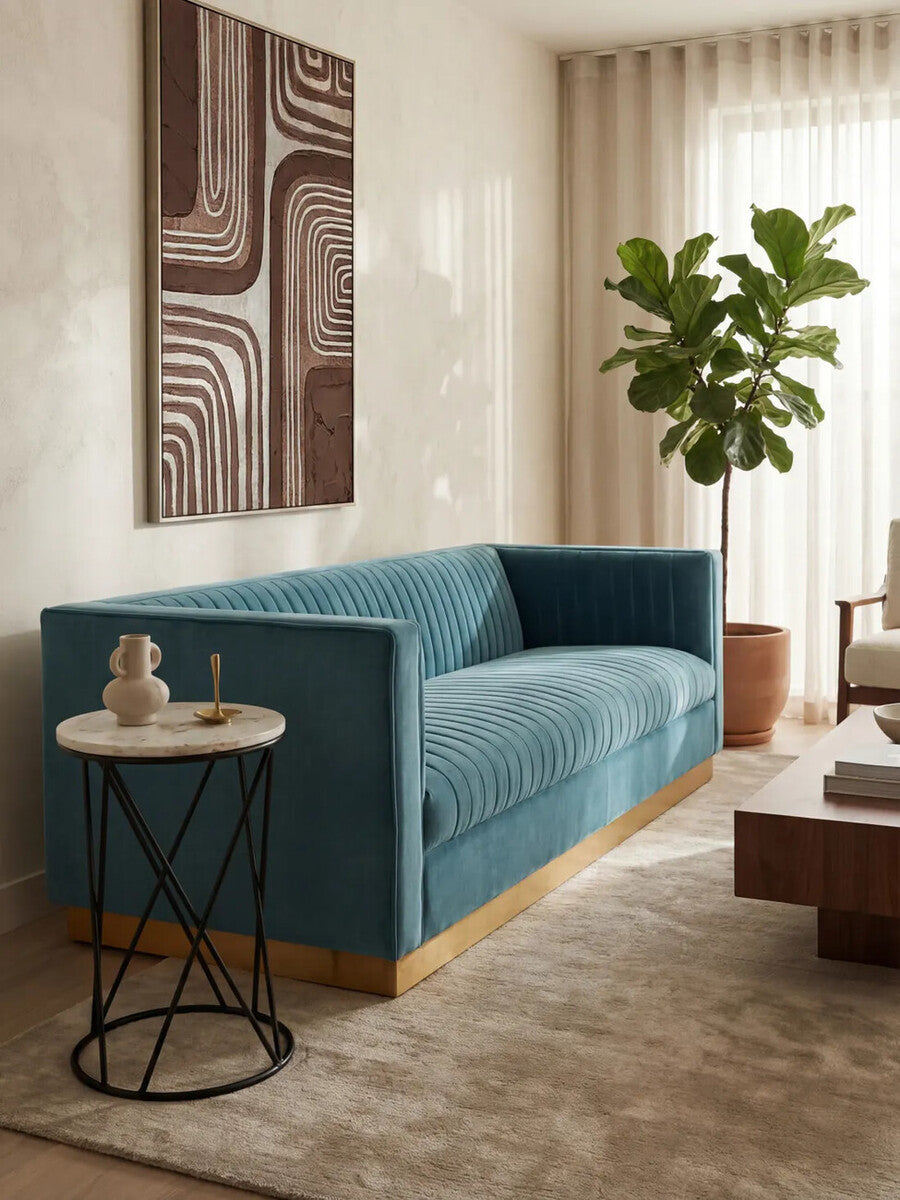 White Marble Top Square Side Table with Black Cross Design Finish Metal Base, Shalimar