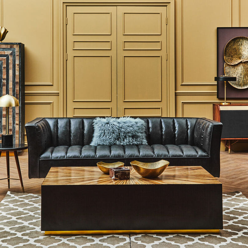 Gabelle Rectangle Ebony Bamboo Coffee Table - Image 1