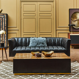 Gabelle Rectangle Ebony Bamboo Coffee Table