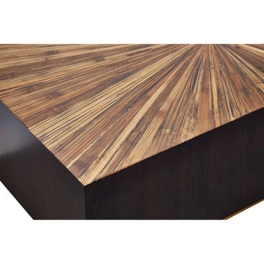 Gabelle Rectangle Ebony Bamboo Coffee Table - Image 7