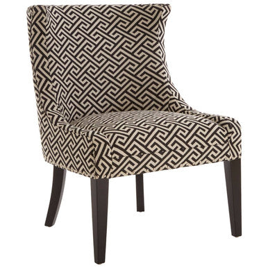 Regents Park Greek Key Design Wingback Lounge Chair