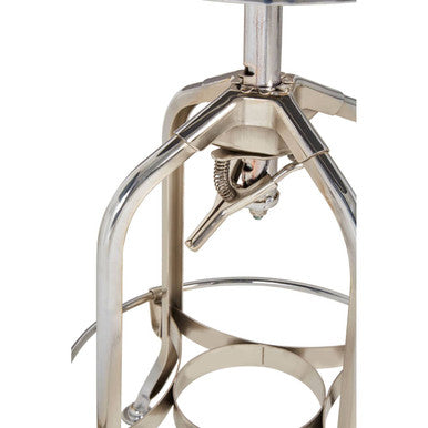 Gator Chrome and Ash Wood Adjustable Bar Stool