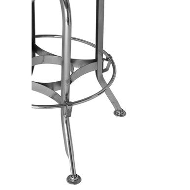 Gator Chrome and Ash Wood Adjustable Bar Stool