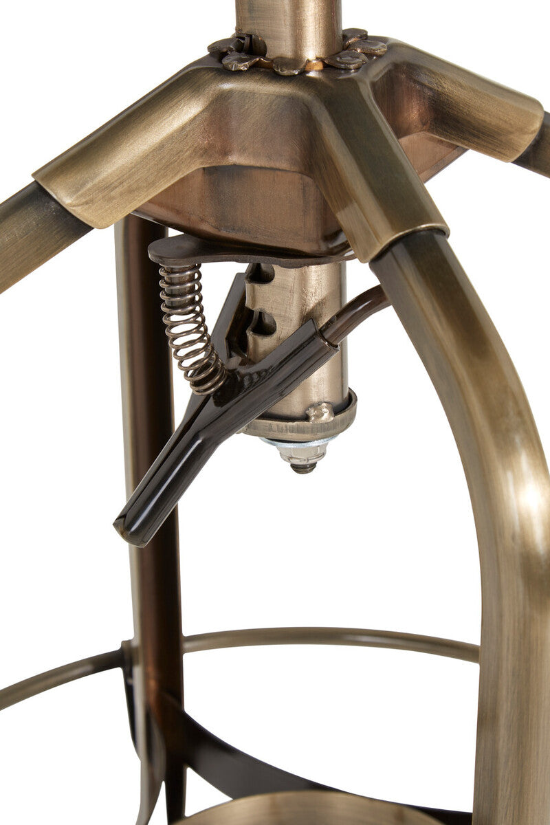 Gator Ash Wood Seat Metallic Stool