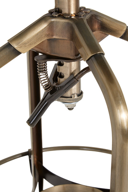 Gator Ash Wood Seat Metallic Stool