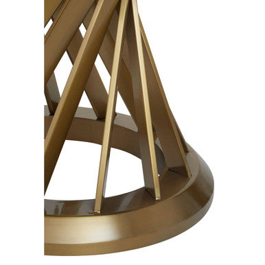 Anzio Black Glass And Gold Hourglass Base Dining Table