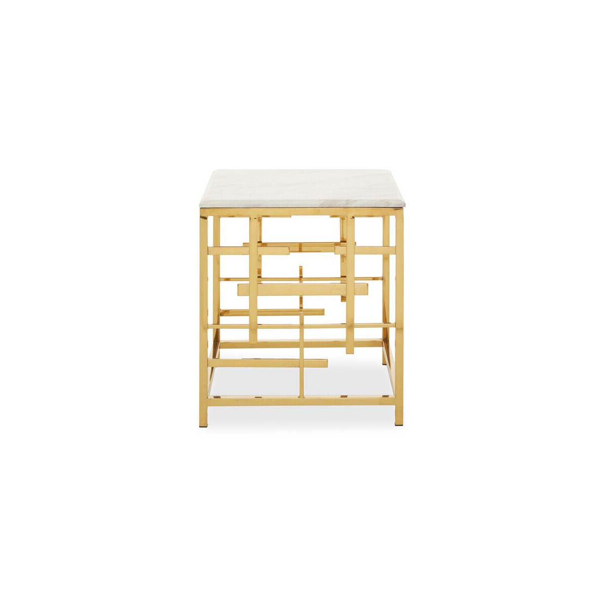 Aprilia White Marble Side Table