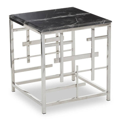 Aprilia Black Marble Side Table
