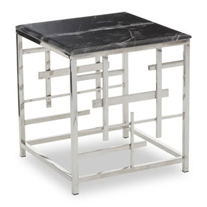Aprilia Black Marble Side Table