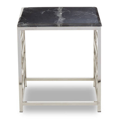 Aprilia Black Marble Side Table