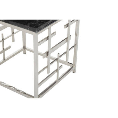 Aprilia Black Marble Side Table