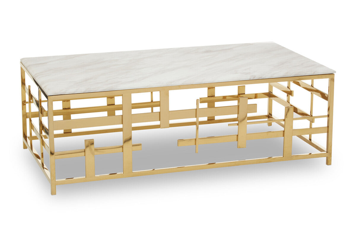 Aprilia White Marble Coffee Table