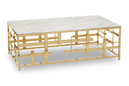 Aprilia White Marble Coffee Table