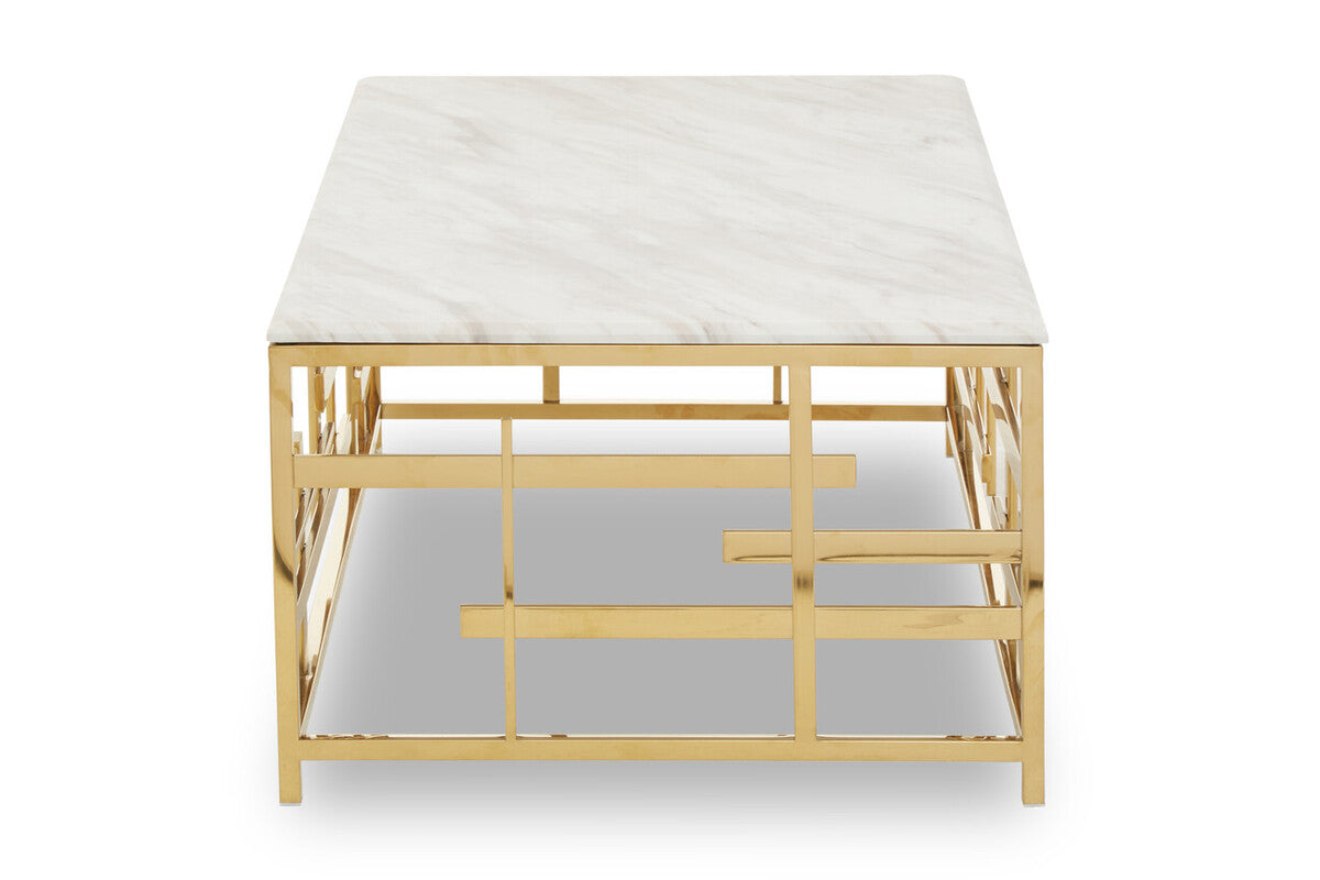 Aprilia White Marble Coffee Table