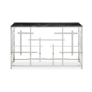 Aprilia Black Marble Console Table