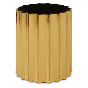 Alvaro Black And Titanium Round Side Table