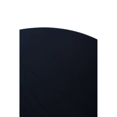 Ackley Silver Round Coffee Table with Black Glass