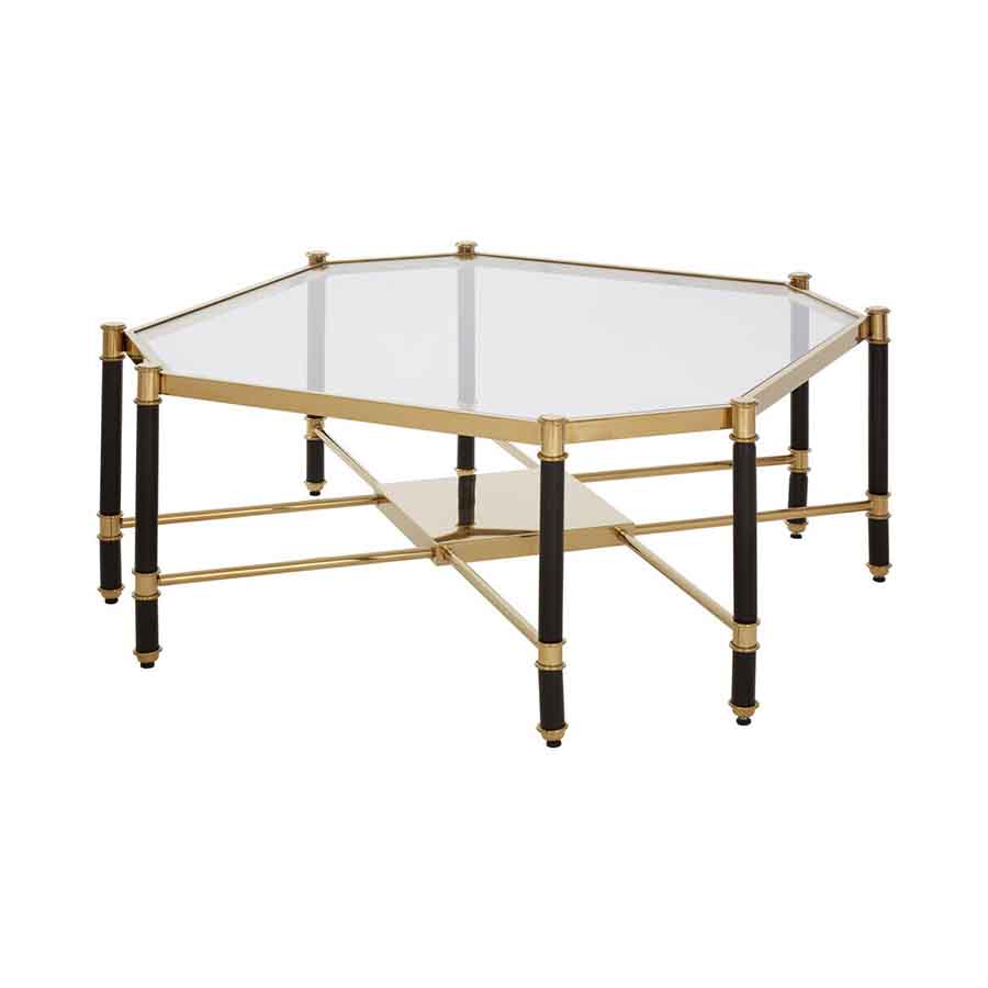 Allessi Silver Metal and  Side Table with Black Legs