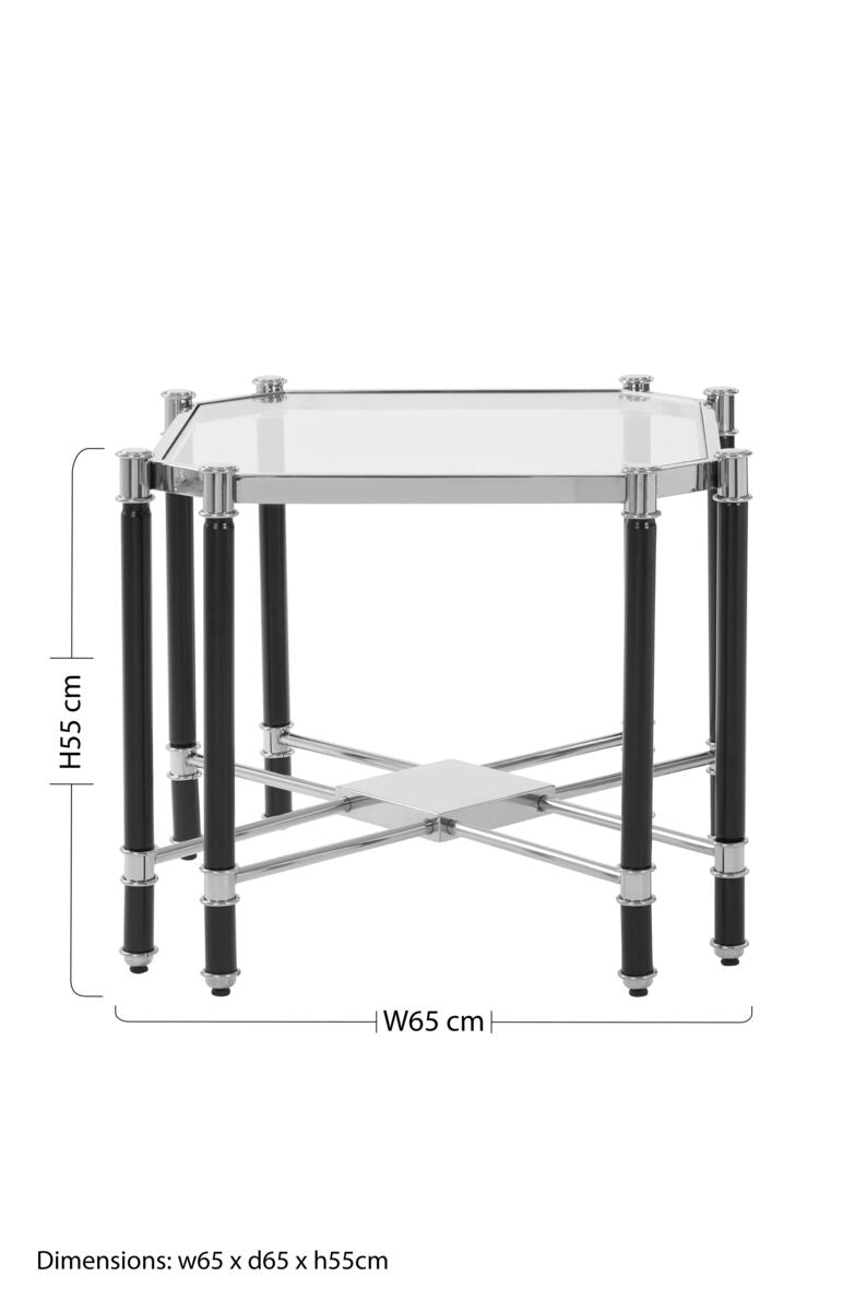 Allessi Silver Chrome Finish End Table