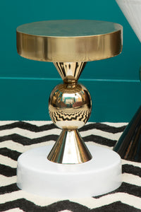 Martini Gold And Ivory Side Table