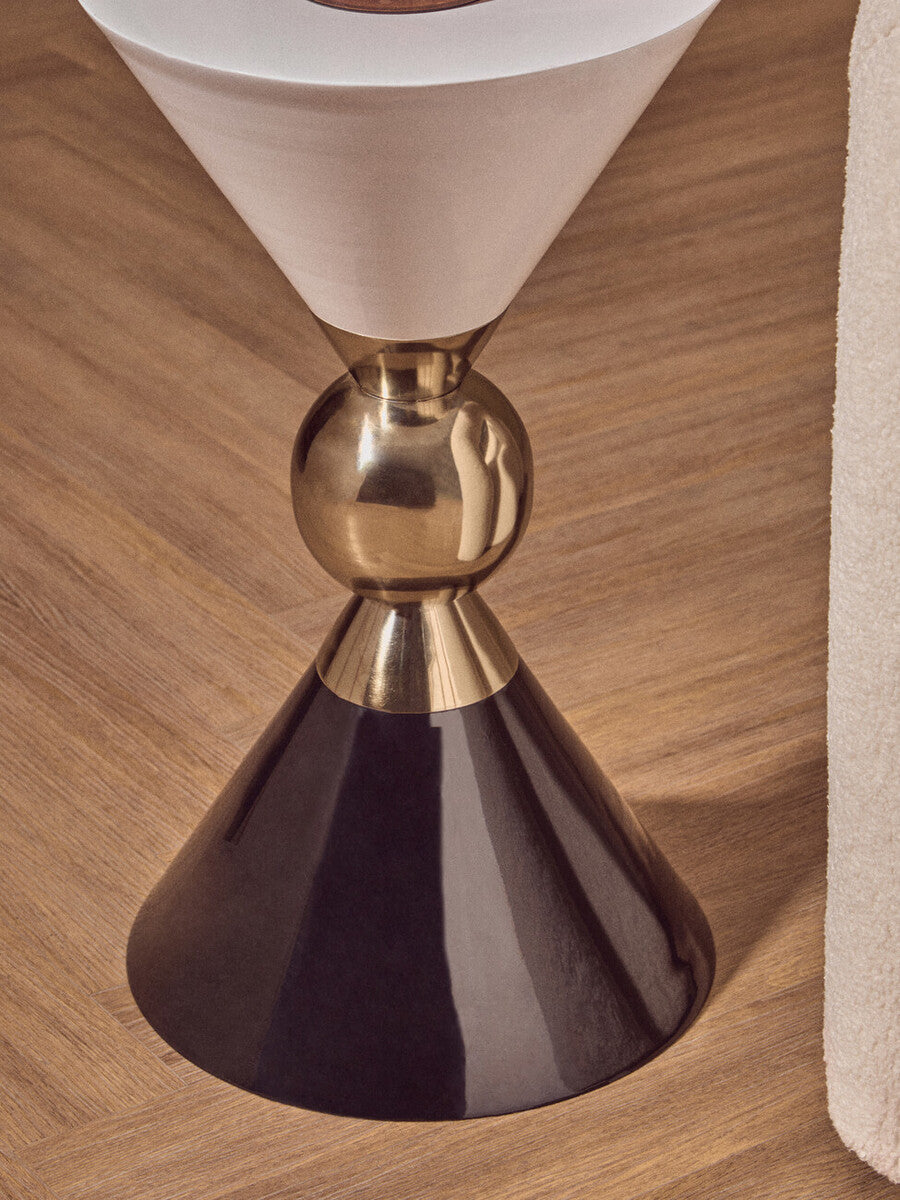 Martini Gold And Black Side Table