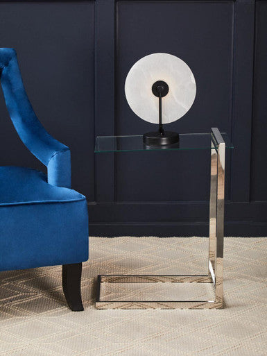 Oria Chrome Finish End Table