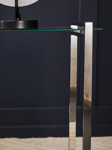 Oria Chrome Finish End Table