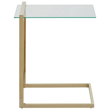 Oria Warm Metallic Finish End Table
