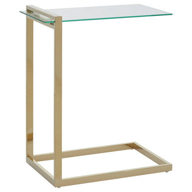 Oria Warm Metallic Finish End Table