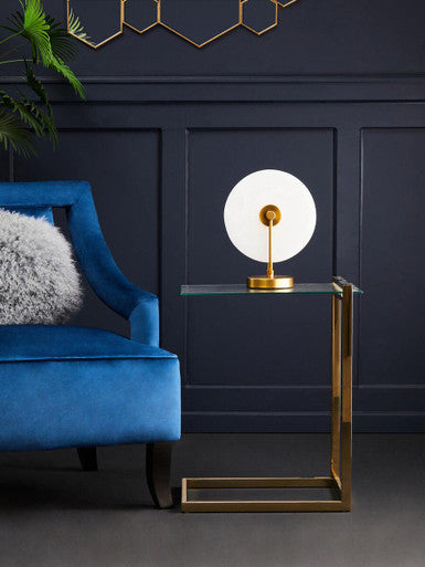 Oria Warm Metallic Finish End Table