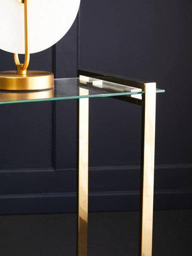 Oria Warm Metallic Finish End Table