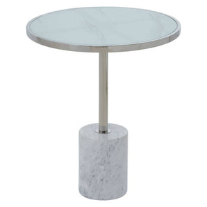 Oria Silver Frame End Table