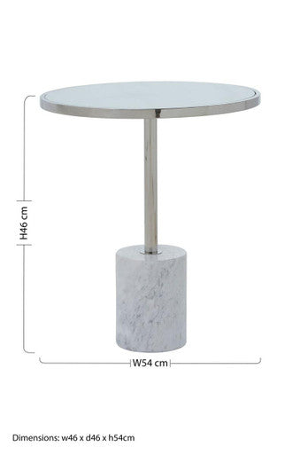 Oria Silver Frame End Table