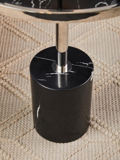 Oria Black Marble End Table