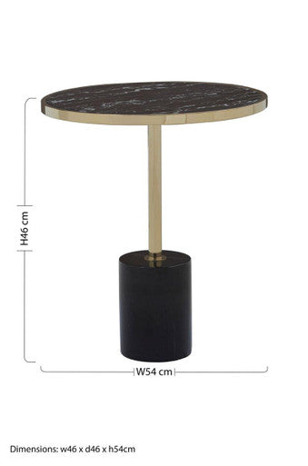 Oria Warm Metallic End Table