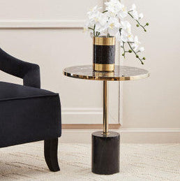 Oria Warm Metallic End Table