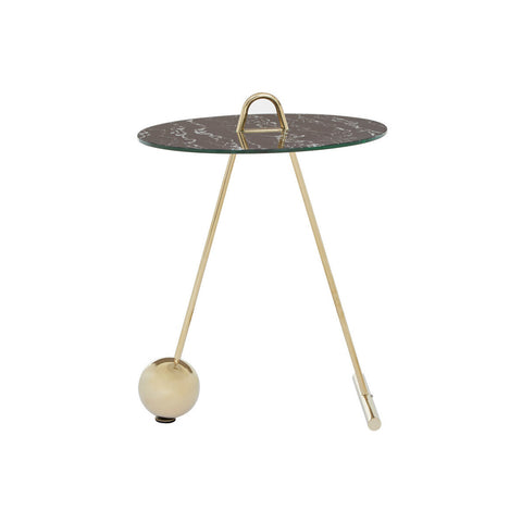 Oria Black Marble Effect Top End Table