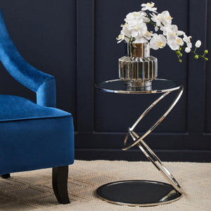 Oria Clear Glass End Table