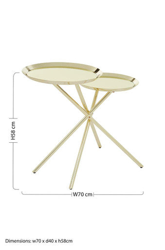 Oria Warm Metallic Side Table